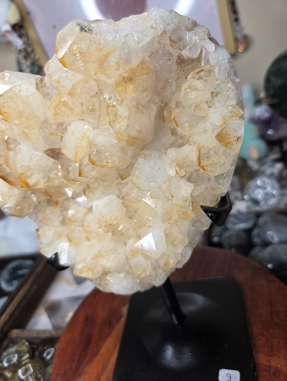 Citrine Heart on Stand - Picture 3 of 10